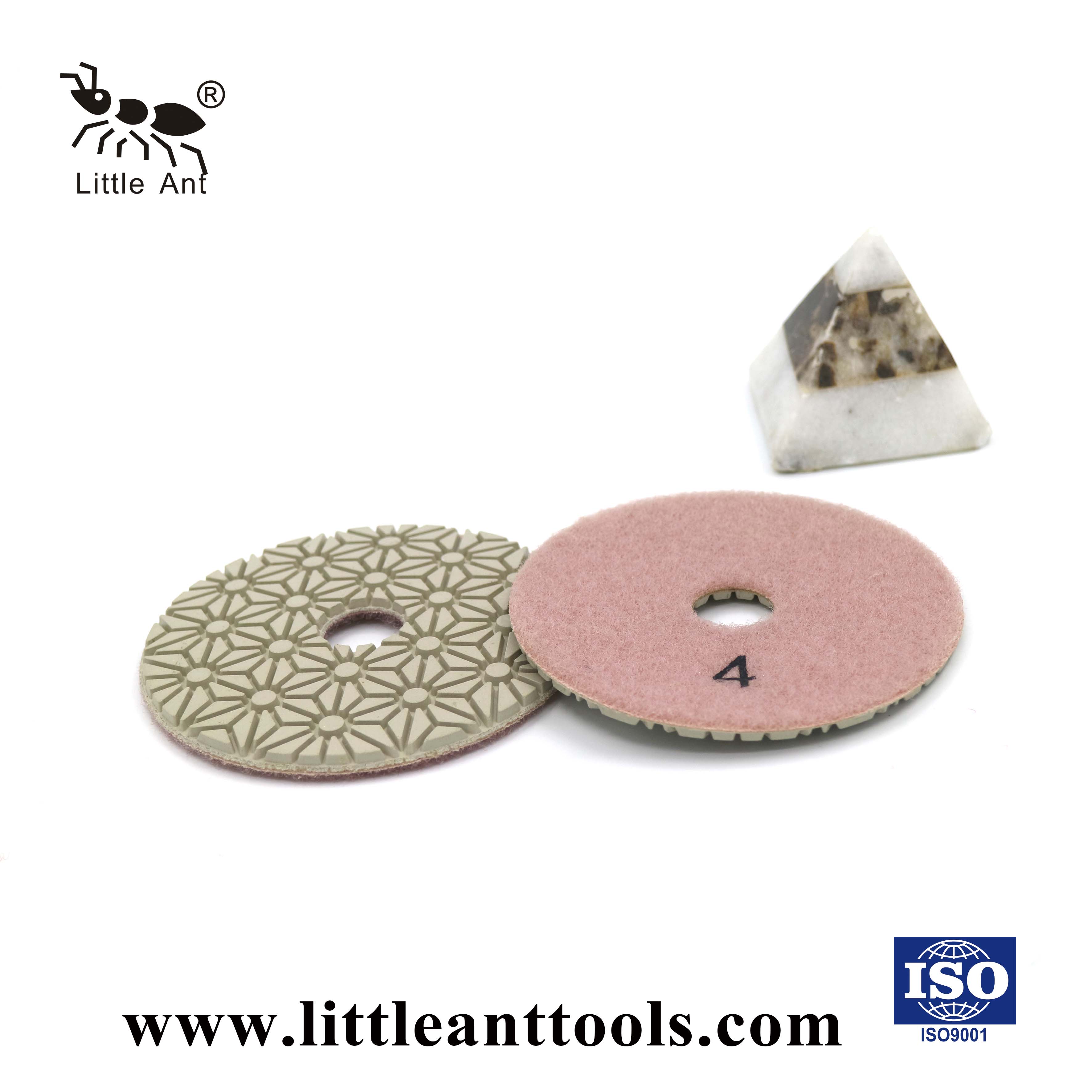 LITTLE ANT 3 Or 4 Steps Flower Model Diamond Wet Polishing Pad Flexible for Stone Marble Granite Terrazzo Limestone Concrete