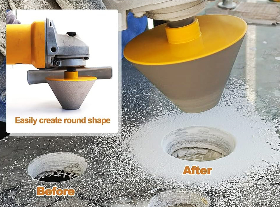 LITTLE ANT Vacuum Brazed Diamond Beveling Chamfer Bits Round Bevel Existing Holes in Granite Marble Tile Porcelain Ceramic