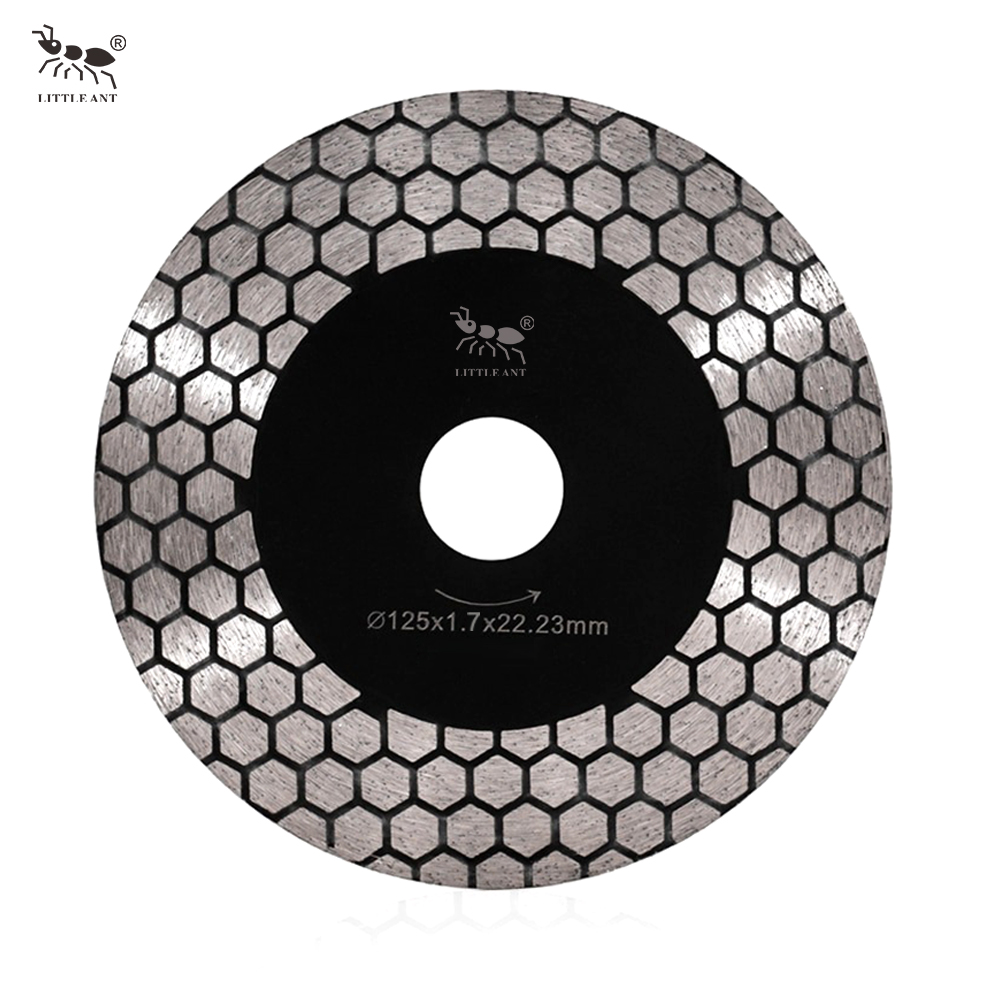 LITTLE ANT 4inch & 5inch Hexagonal Wide Segment Diamond Saw Blade Cutting Grinding 2-in-1 for Ceramic Microlite tile Porcelian