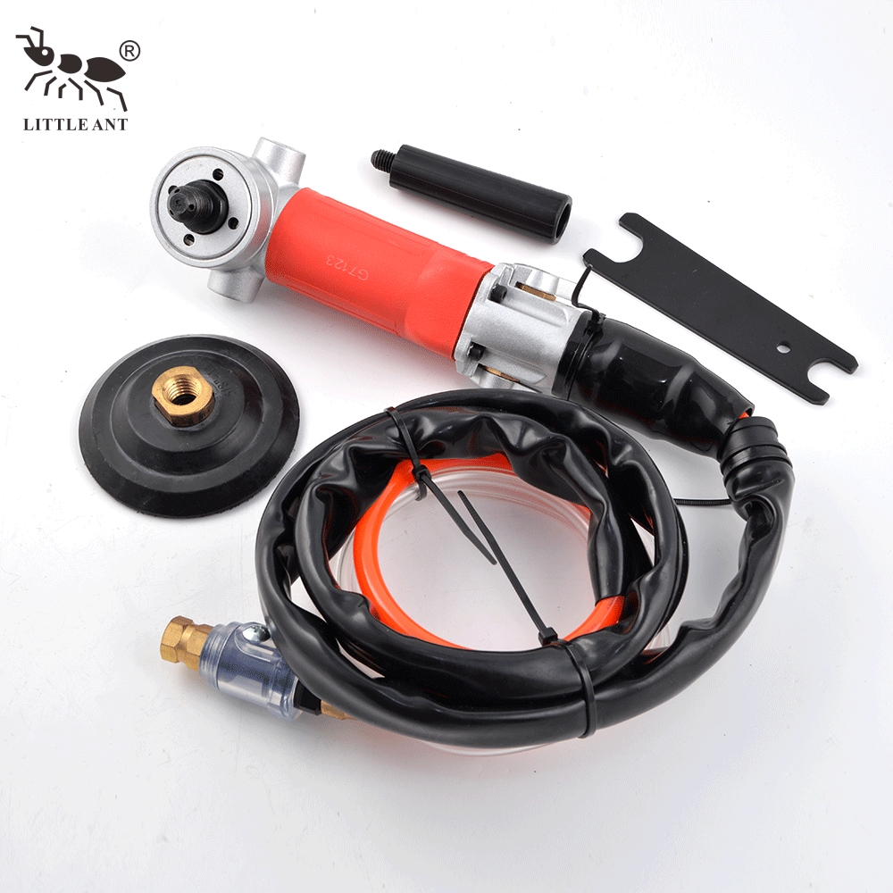 LITTLE ANT Premium Rear Exhaust Air Wet Water Polisher Hand Hold Pneumatic Angle Polishing Machine Operated Tools