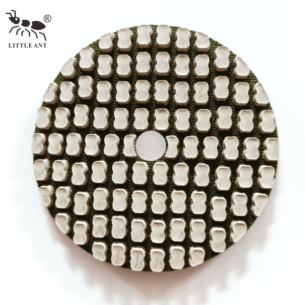 LITTLE ANT Gourd Shape Diamond Pressed Super Dry Polishing Pad Fast Leveling Qucik Repair for Marble Granite Terrazzo Concrete Tile