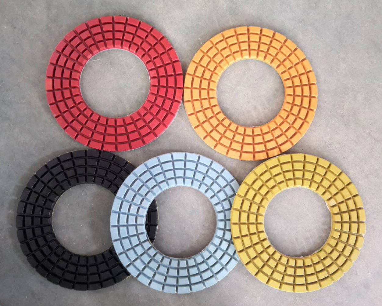 LITTLE ANT 230mm 9inch Resin Floor Polishing Pad Big Hole for Concrete Granite Marble Terrazzo Quartz