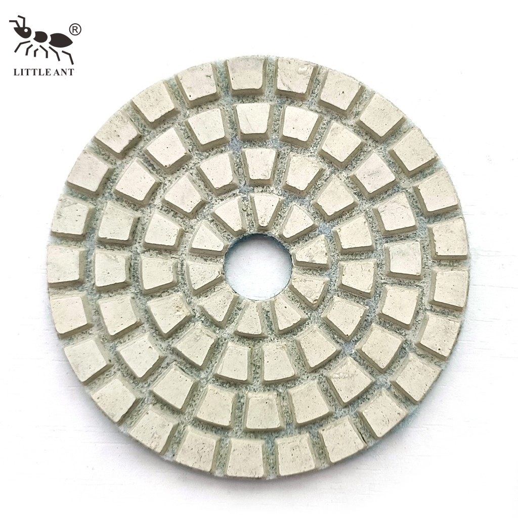 LITTLE ANT NEW High Gloss 4inch 2-step Shine Diamond Concrete Floor Polishing Pad