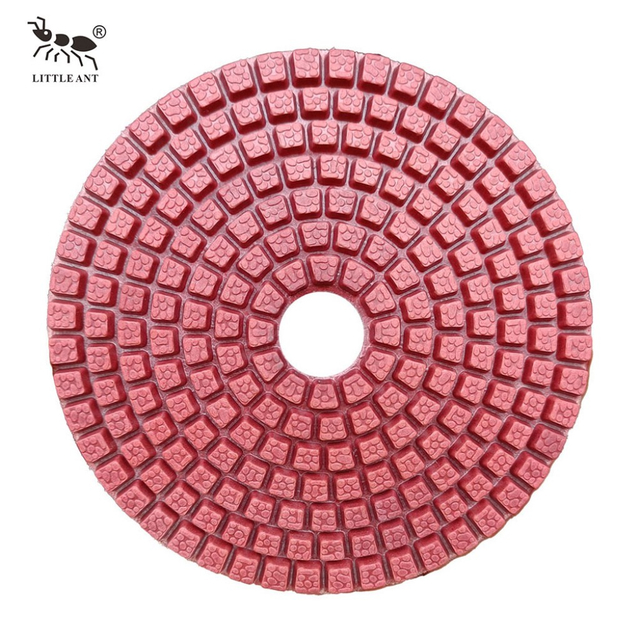 LITTLE ANT Spot Mould 4inch Wet Polishing Pads for Marble Terrazzo Granite Stone Less Dust High Sharpness