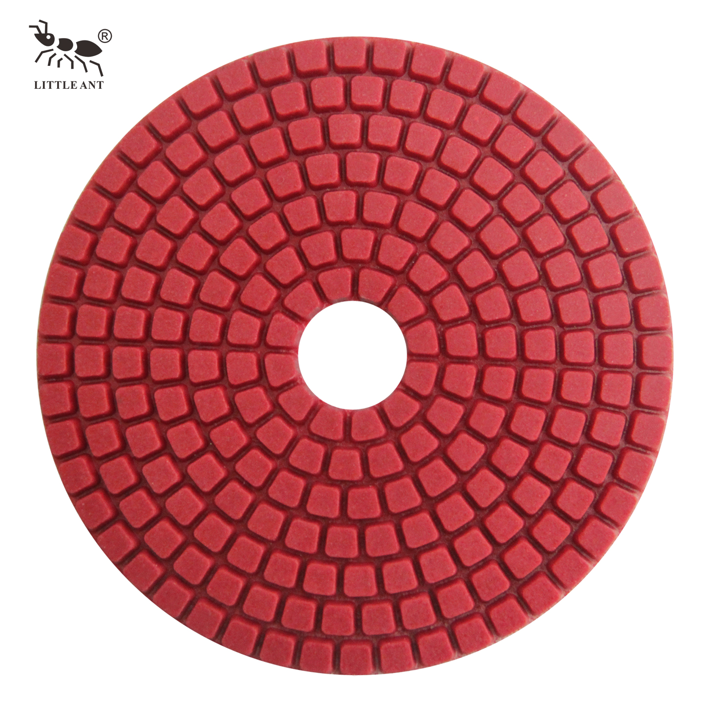LITTLE ANT 4-inch & 5-inch & 6-inch Squre Wet Polishing Pad 7 Steps for Engineered Stone Hot Pressed Diamond Stone