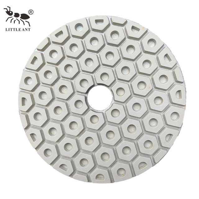 LITTLE ANT True Color 4inch Honeycomb Wet Polishing Pad for Engineered Stone Granite Marble