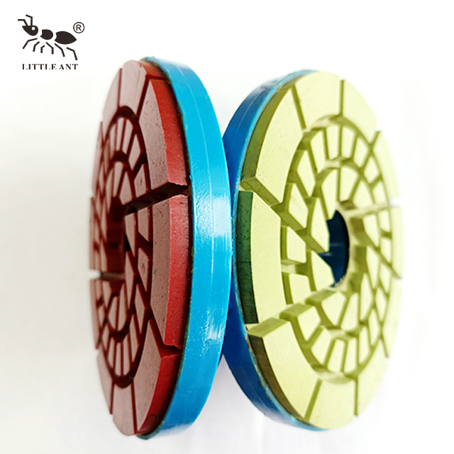 LITTLE ANT 5" 125mm Snail Lock Resin Floor Polishing Pad With PVC Backing Wet Use 5inch Granite Marble Terrazzo Quartz