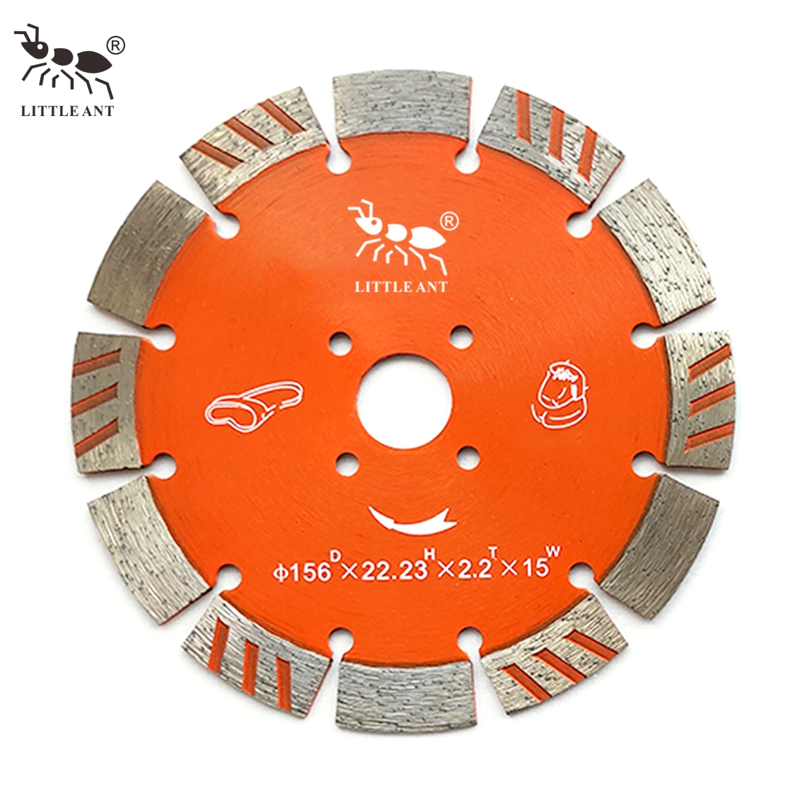 LITTLE ANT Yin-yang Teeth Cut Disc Diamond Segmented Saw Blade for Wall Brick Concrete Grooving