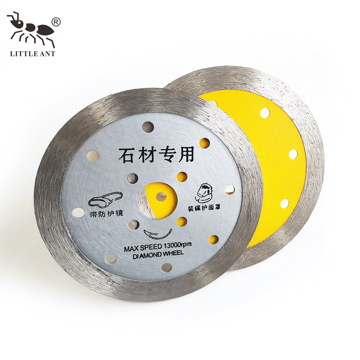 LITTLE ANT Continuous Diamond Wet Cutting Saw Blade 114mm 190mm Diametre for Granite Sandstone Concrete