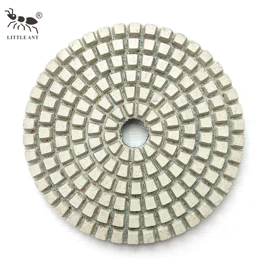 LITTLE ANT NEW High Gloss 4inch 2-step Shine Diamond Concrete Floor Polishing Pad