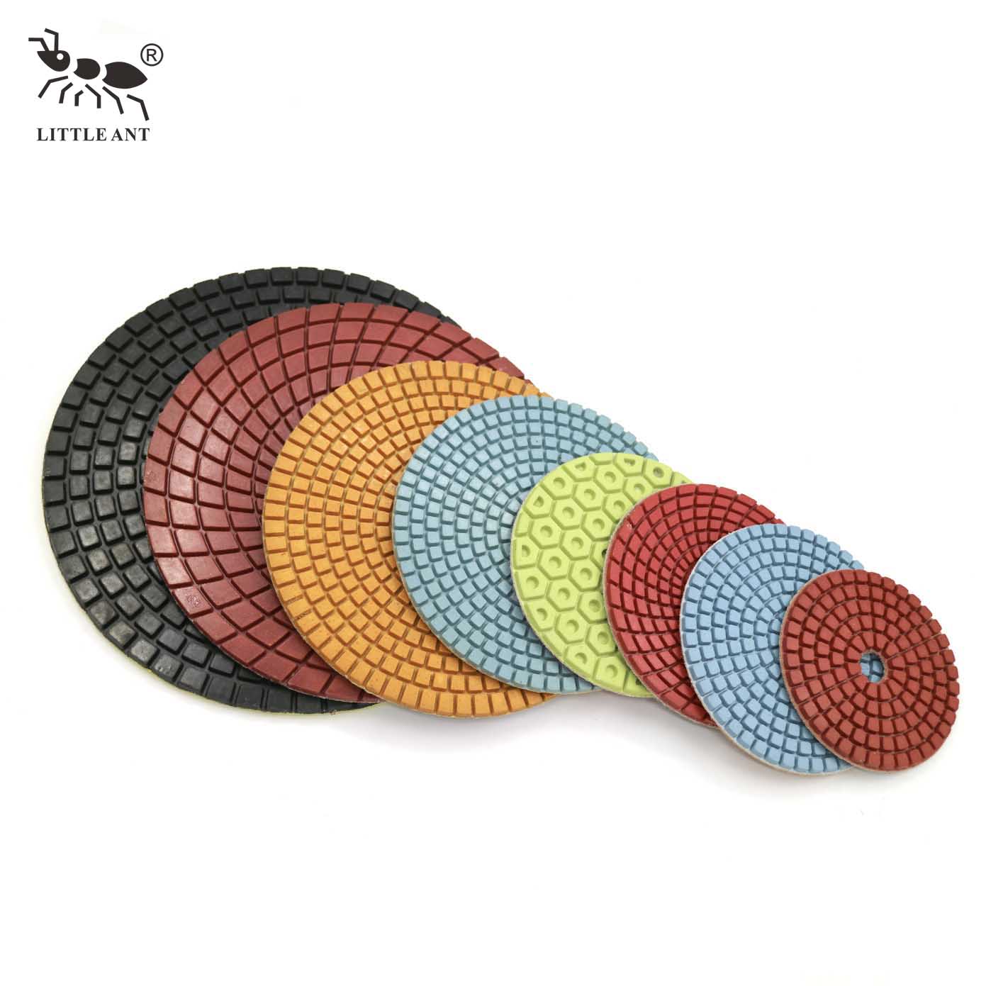 LITTLE ANT 200mm 8inch Resin Floor Polishing Pad for Stone Granite Marble Terrazzo Quartz