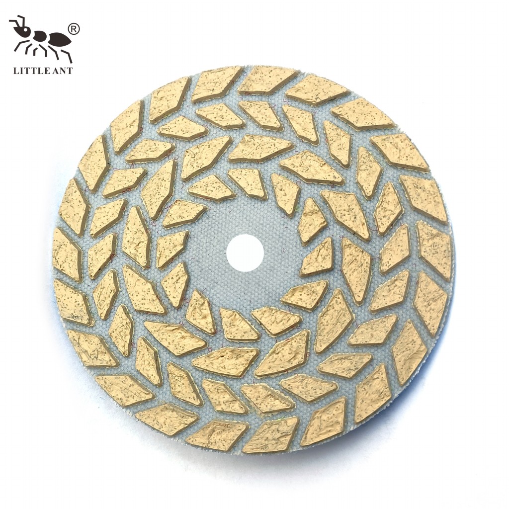 LITTLE ANT Head Shape Dry Diamond Polishing Pad Like Ear of Wheat for Marble Granite Hand Polisher Portable Grinder