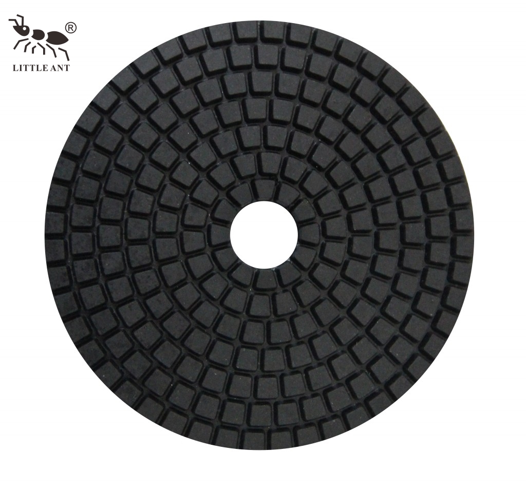 LITTLE ANT 4-inch & 5-inch & 6-inch Squre Wet Polishing Pad 7 Steps for Engineered Stone Hot Pressed Diamond Stone