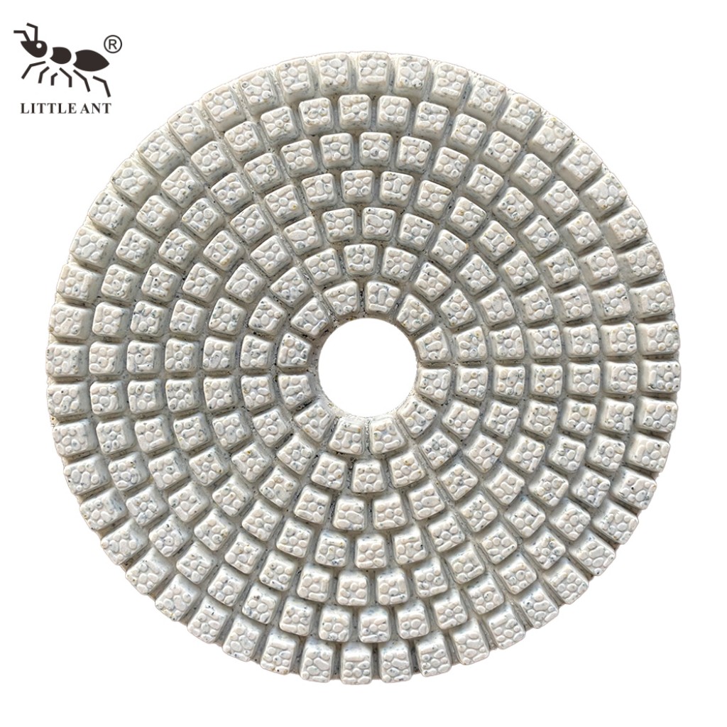 LITTLE ANT Spot Mould 4inch Wet Polishing Pads for Marble Terrazzo Granite Stone Less Dust High Sharpness
