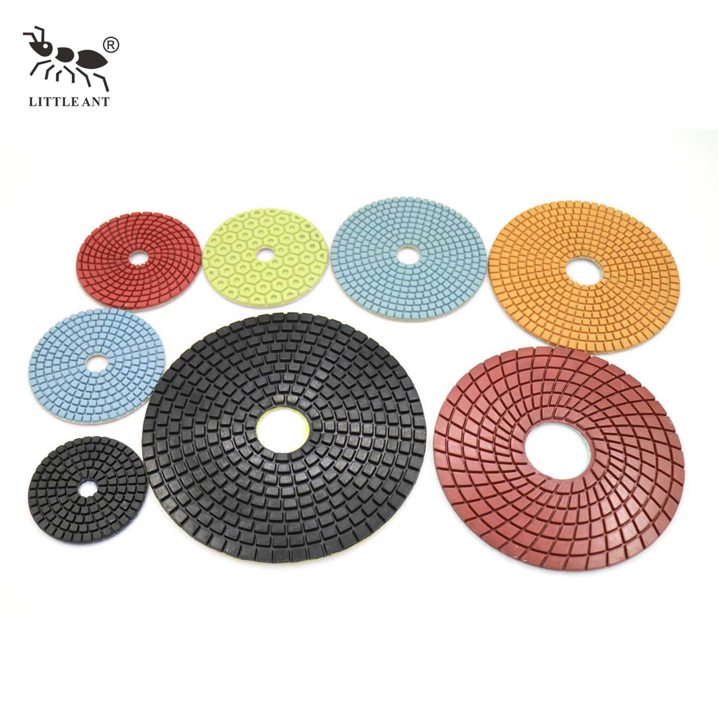 LITTLE ANT 200mm 8inch Resin Floor Polishing Pad for Stone Granite Marble Terrazzo Quartz