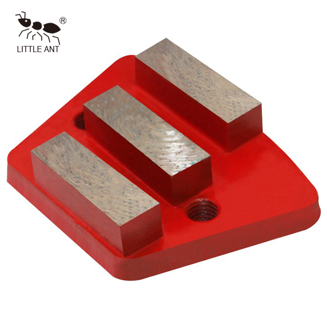 LITTLE ANT Surface Polishing Disc Trapezoid Metal Diamond Grinding Plate for Concrete Rhomboid Shape Segment Use Coarse