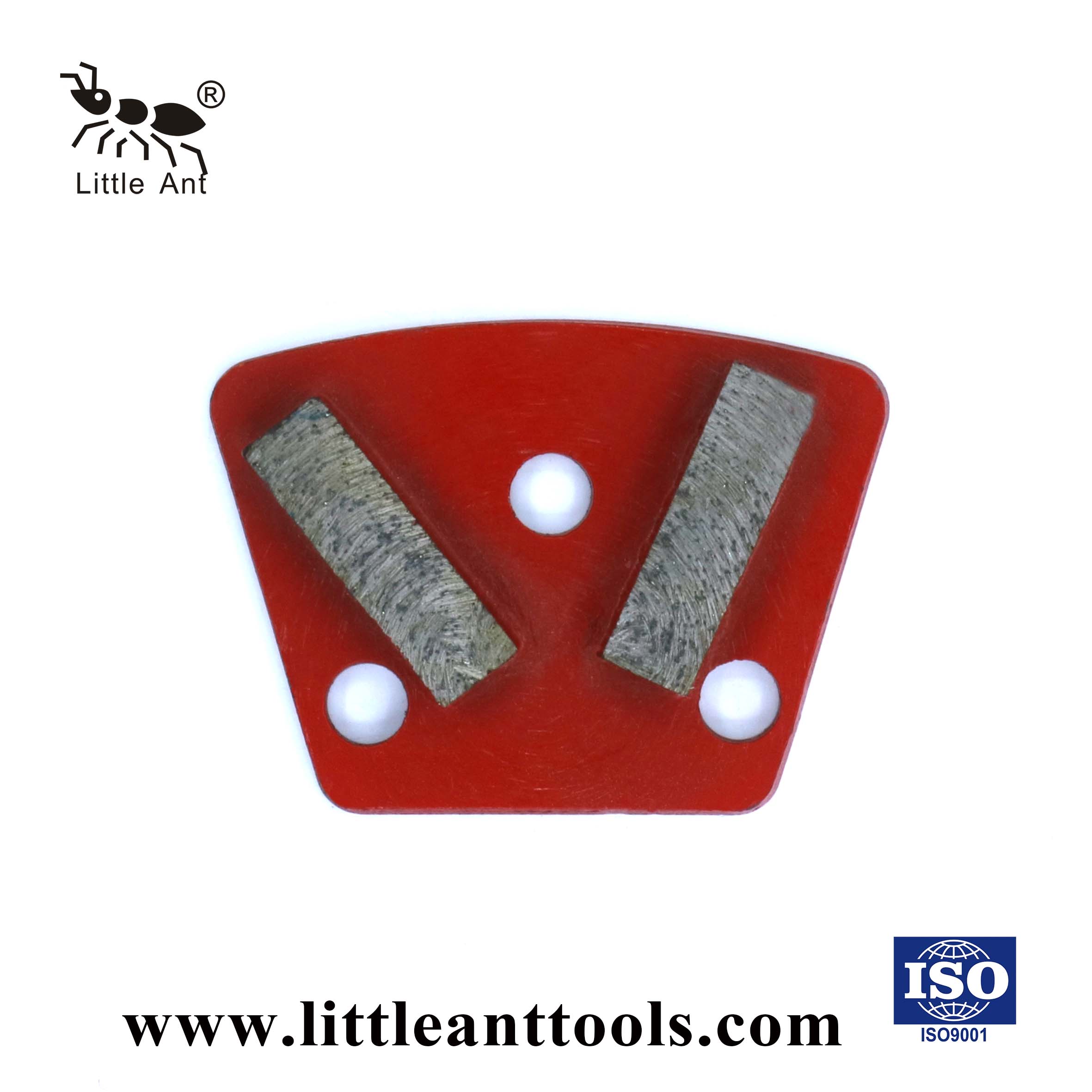 LITTLE ANT Trapezoid Abrasive Powder Tools Metal Diamond Grinding Plate 2 Bar Segments Surface Polishing Disc
