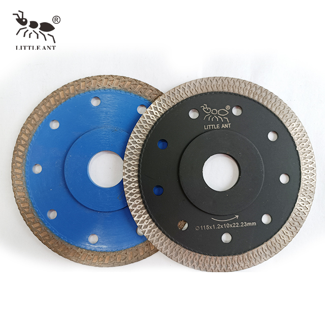 LITTLE ANT 4" 5" 6" 7" 8" Inch Diamond X Mesh Turbo Saw Blades with Flange for Ceramic Porcelian Tile Marble