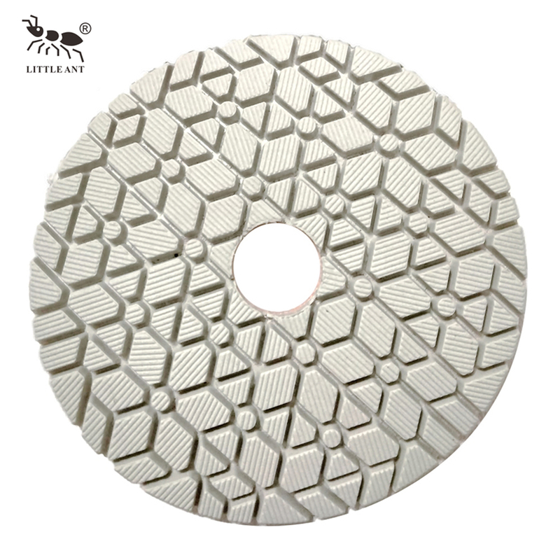 LITTLE ANT 3 Steps Pillar Diamond Wet Polishing Pad Flexible for Stone Marble Granite Terrazzo Limestone Concrete