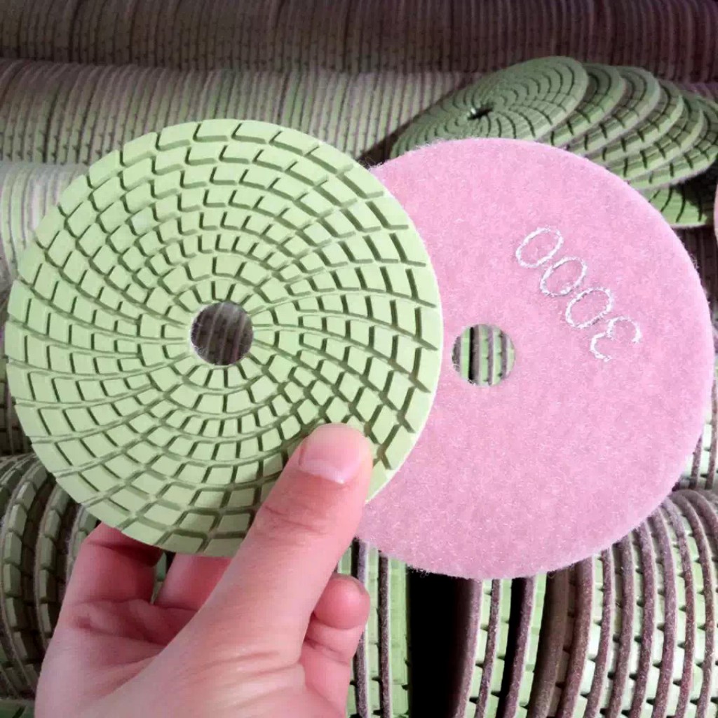 LITTLE ANT 3inch 4inch 7inch Diamond Spirl Wet Resin Polishing Pads True Color for Concrete Stone Granite Quartz Terrazzo Counter-top