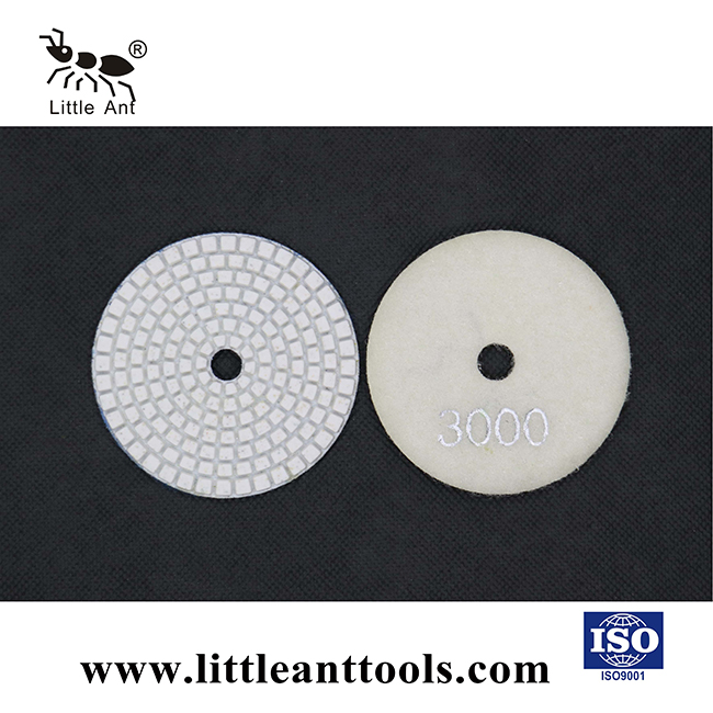 LITTLE ANT Best Seller Square Wet Polishing Pad 3" 4" 5“ 6” 8“ Inch Less Dust for Concrete Stone