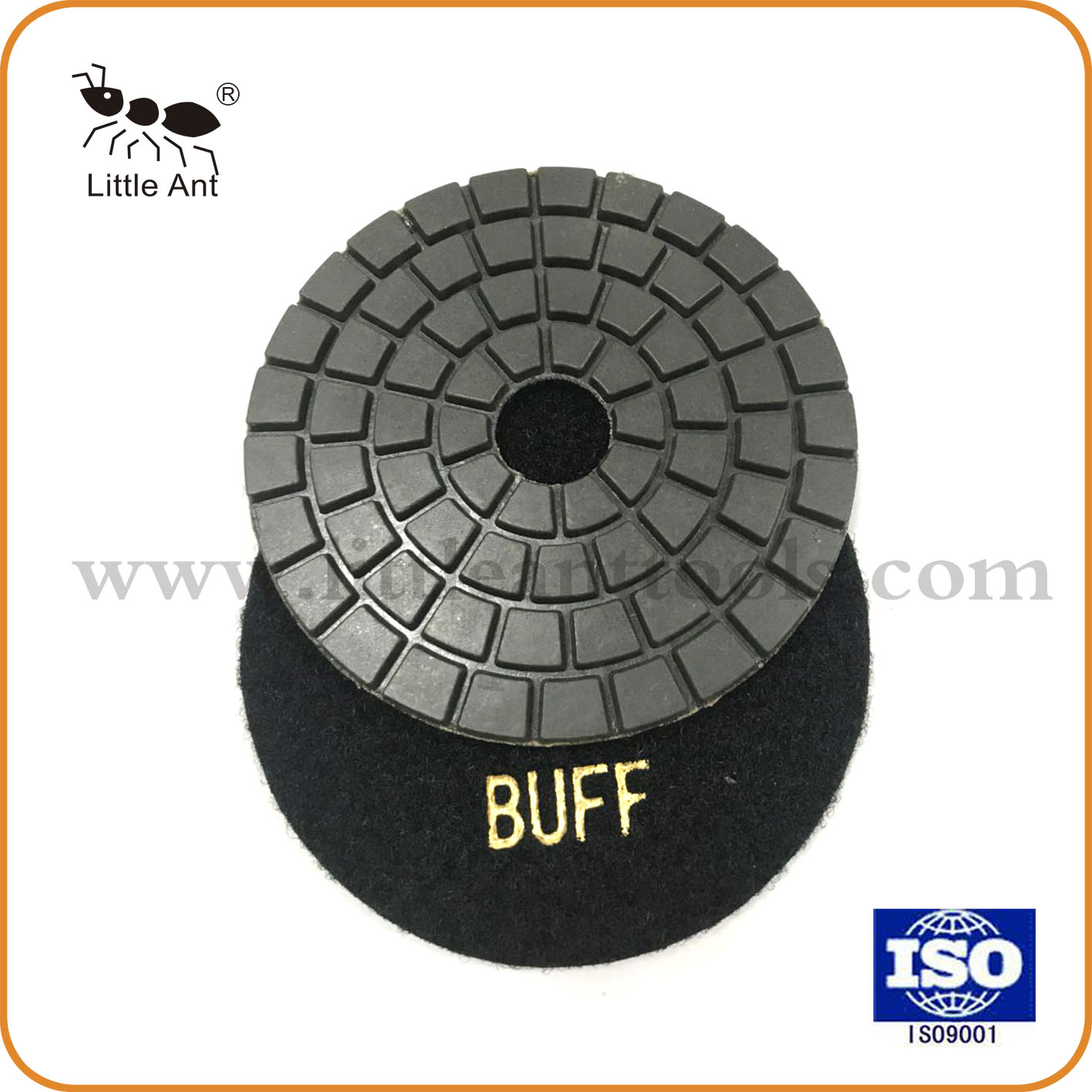 LITTLE ANT Square BUFF Wet Polishing Pads White Or Black for Stone Concrete Air & Electric Polisher 