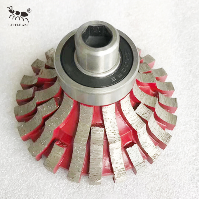 Conic Shape Metal Bond Diamond Concrete Stainless Steel Grinding Wheel red