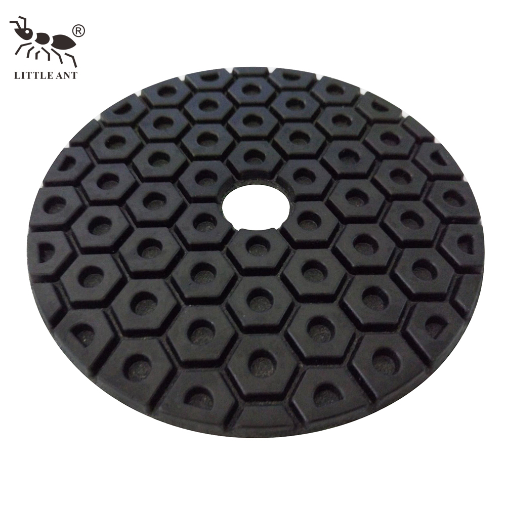 LITTLE ANT True Color 4inch Honeycomb Wet Polishing Pad for Engineered Stone Granite Marble