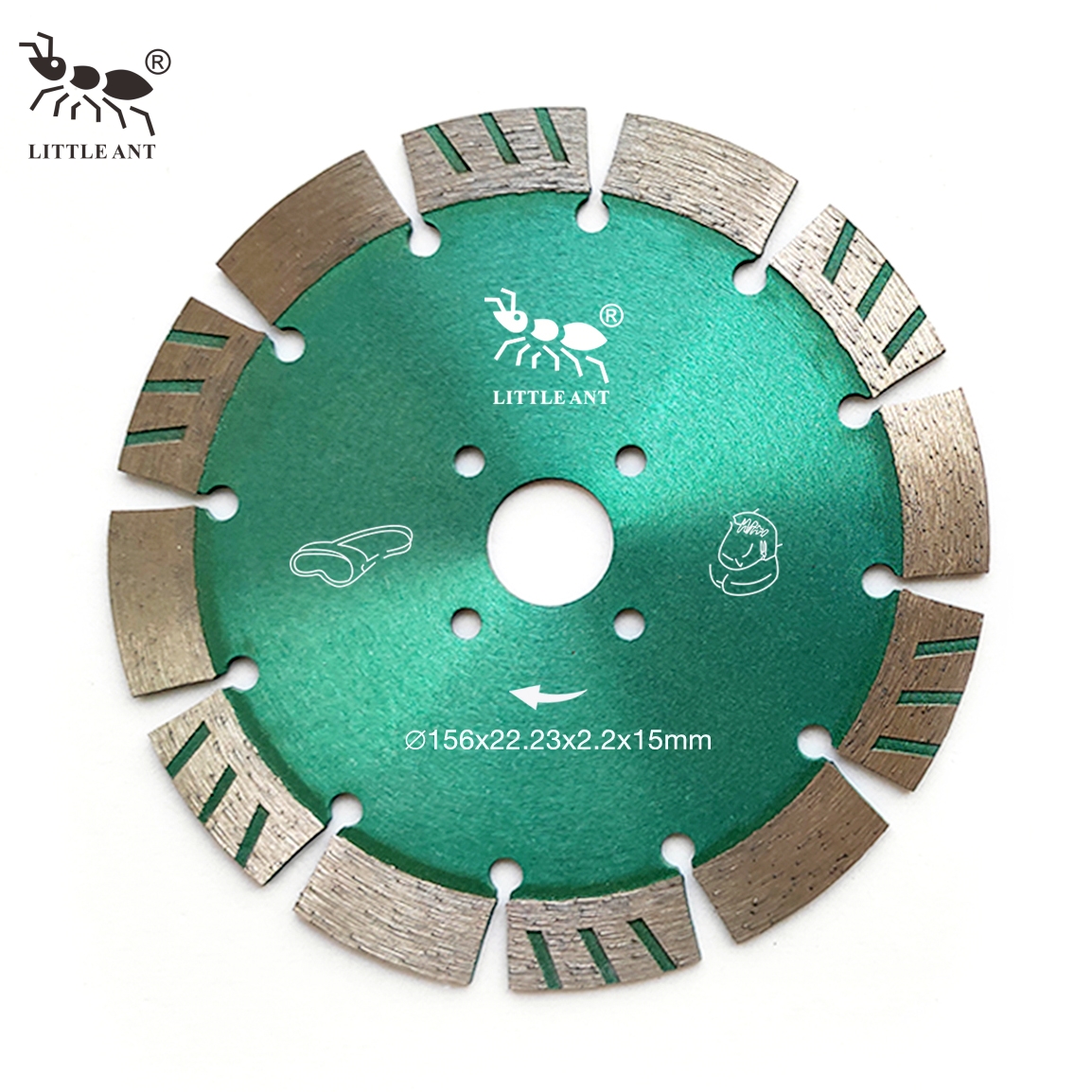 LITTLE ANT Yin-yang Teeth Cut Disc Diamond Segmented Saw Blade for Wall Brick Concrete Grooving