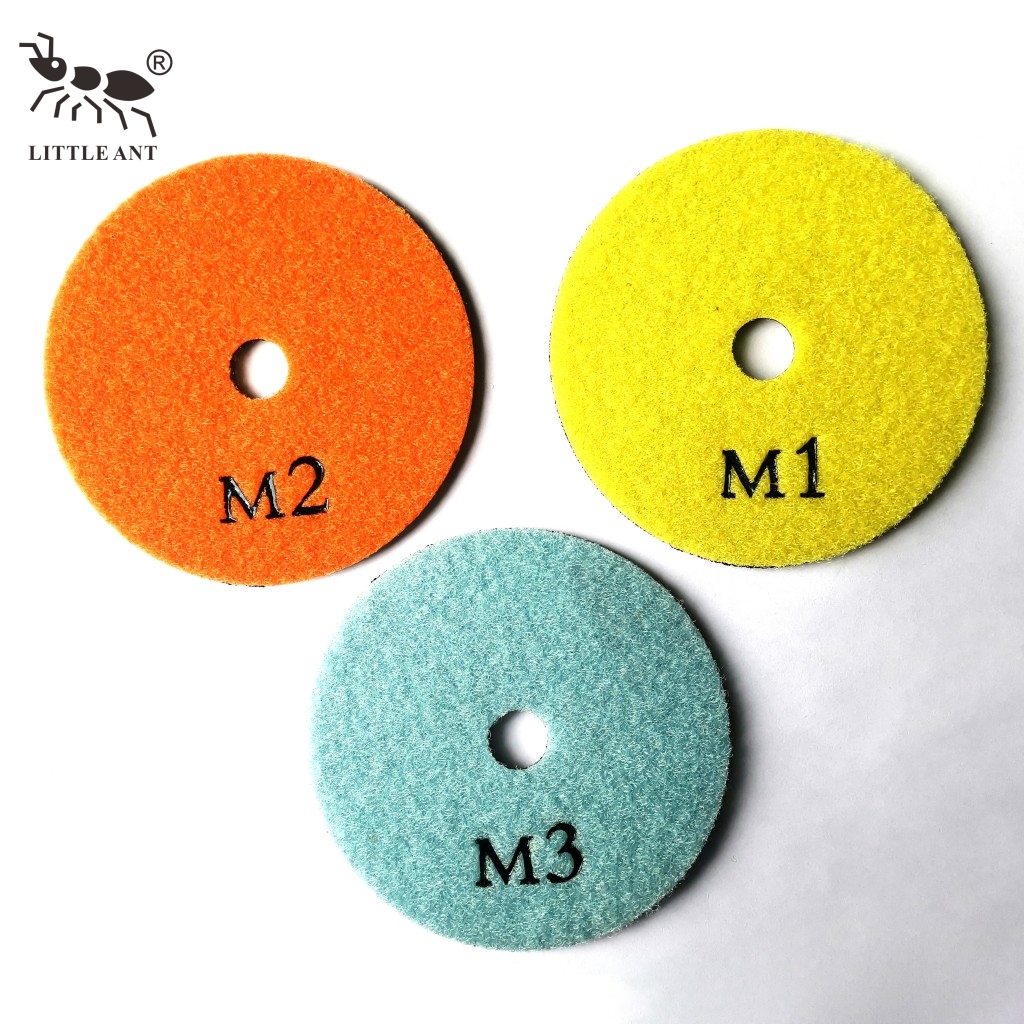 LITTLE ANT New Process with Metal Nest Heat Dissipation 3-step Dry Diamond Polishing Pad