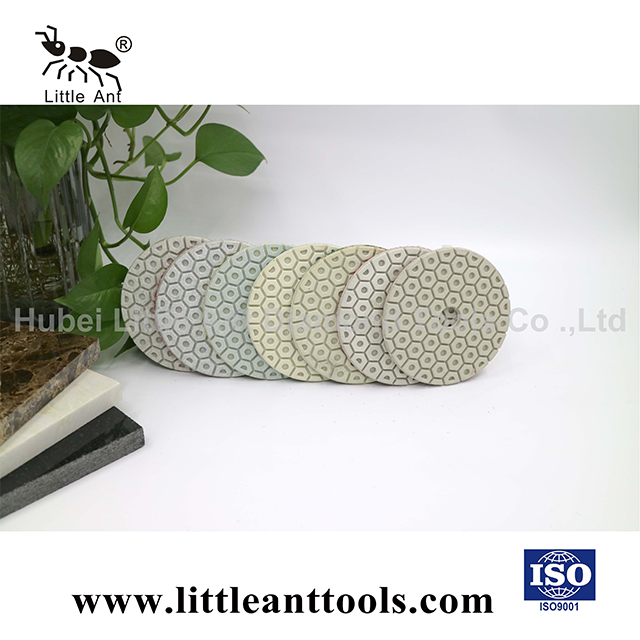LITTLE ANT Honeycomb Wet Polishing Pad for Marble Granite Natural Synthetic Stone Concrete