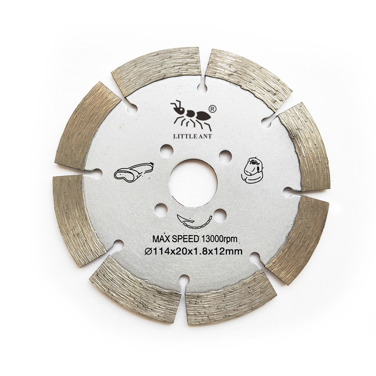 Diamond Sintered 4" Dry Cutting Circular Saw Blade for Stone Granite Marble 114mm Wet Or Dry Use
