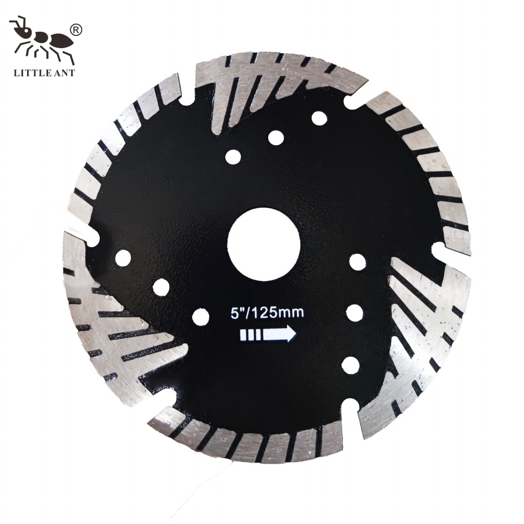 LITTLE ANT 5" 6" 7" 8" Diamond Triangle Turbo Blade Noncontinuous Teeth Protection Body Cutout for Granite Sandstone Concrete