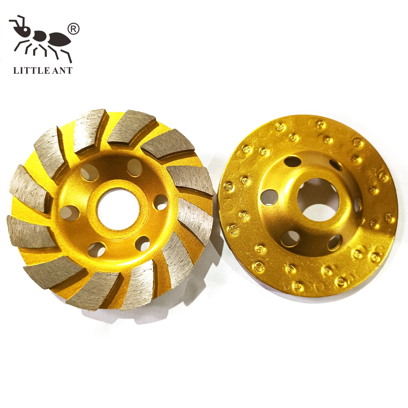 LITTLE ANT 4 Inch Turbo Teeth 12-Segmented Cup Wheel for Concrete And Stone 