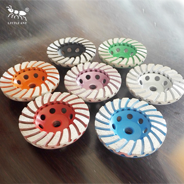 Best Seller Metal Bond Painted Diamond Helical wheel for Grinding Concrete And Stone.