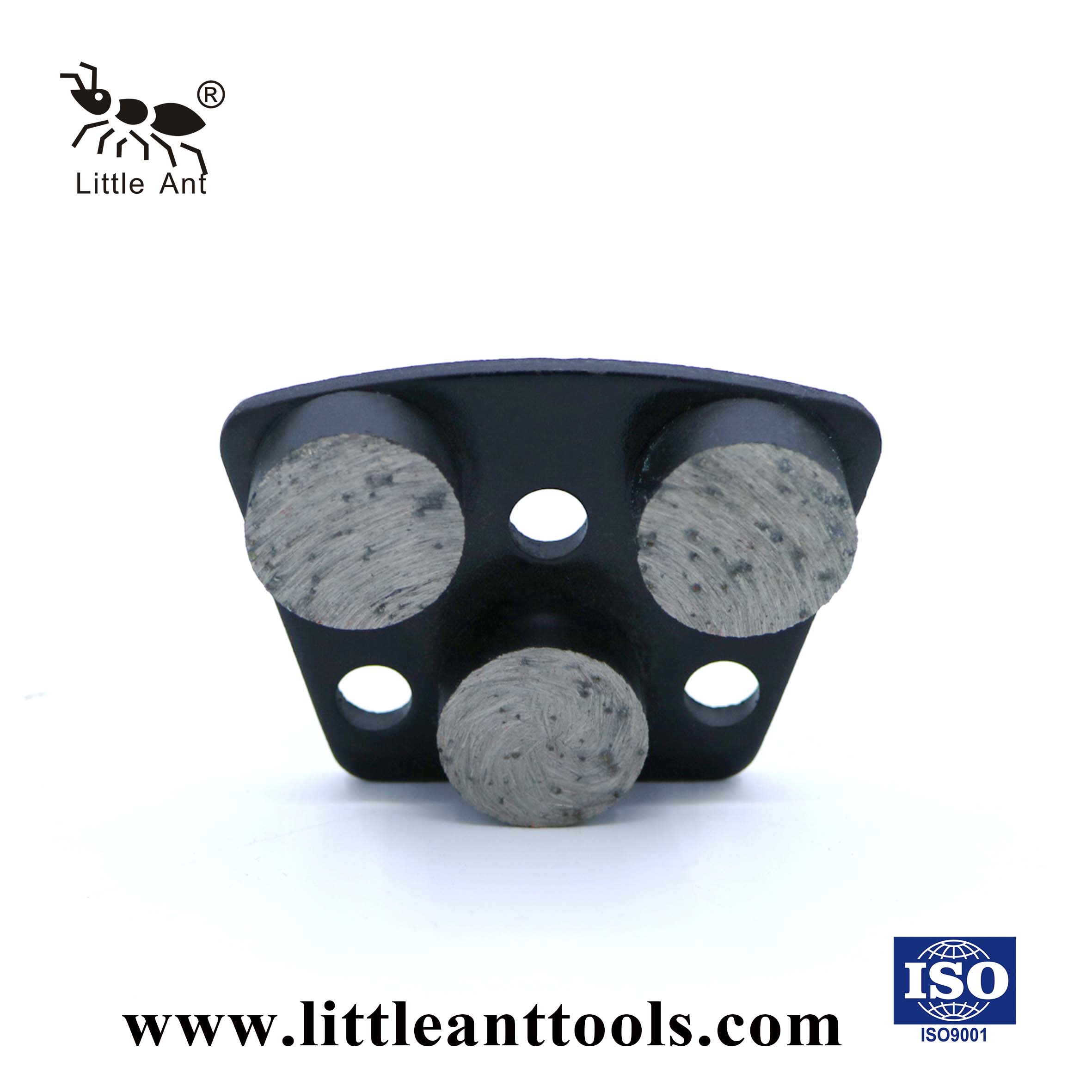 LITTLE ANT Trapezoid Metal Diamond Grinding Plate for Concrete Floor Round Segments Dry Or Wet Use Coarse Fine