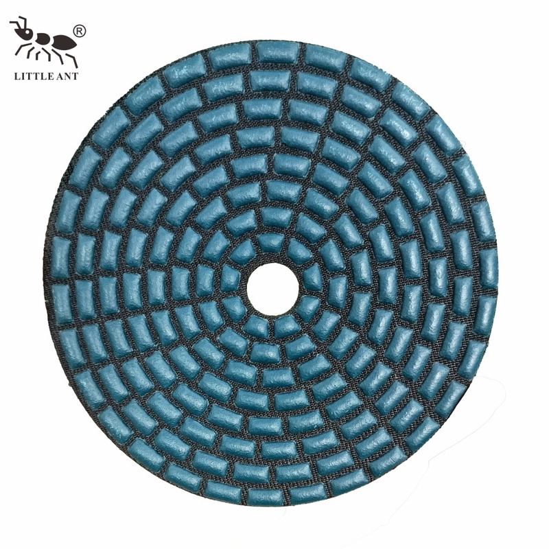LITTLE ANT 4inch Quadrilateral Diamond Dry Polishing Pad for Different Materials Concrete Stone Granite Marble Terrazzo Quartz Tile