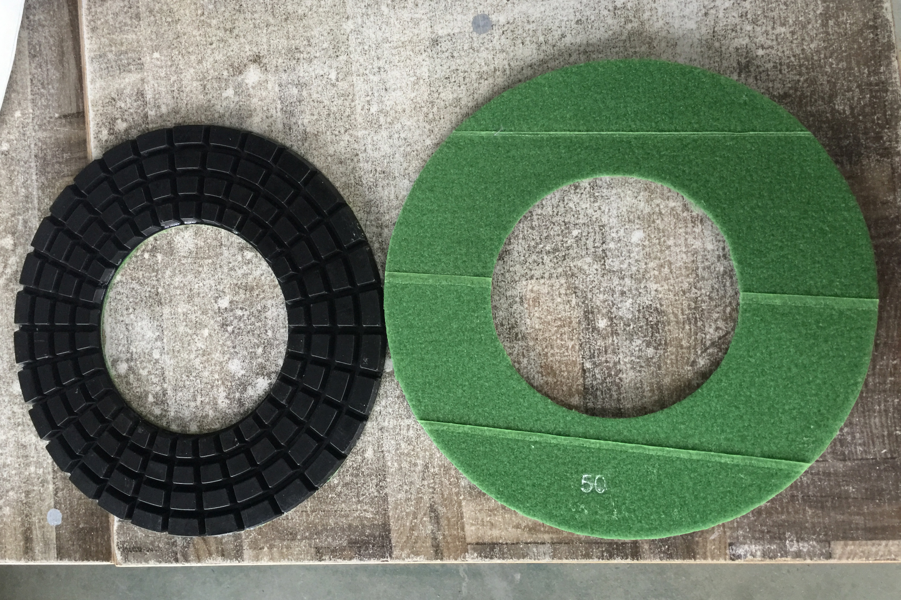 LITTLE ANT 320mm Resin Floor Polishing Pad Big Hole 4 Row for Power Tool Granite Marble Terrazzo Quartz