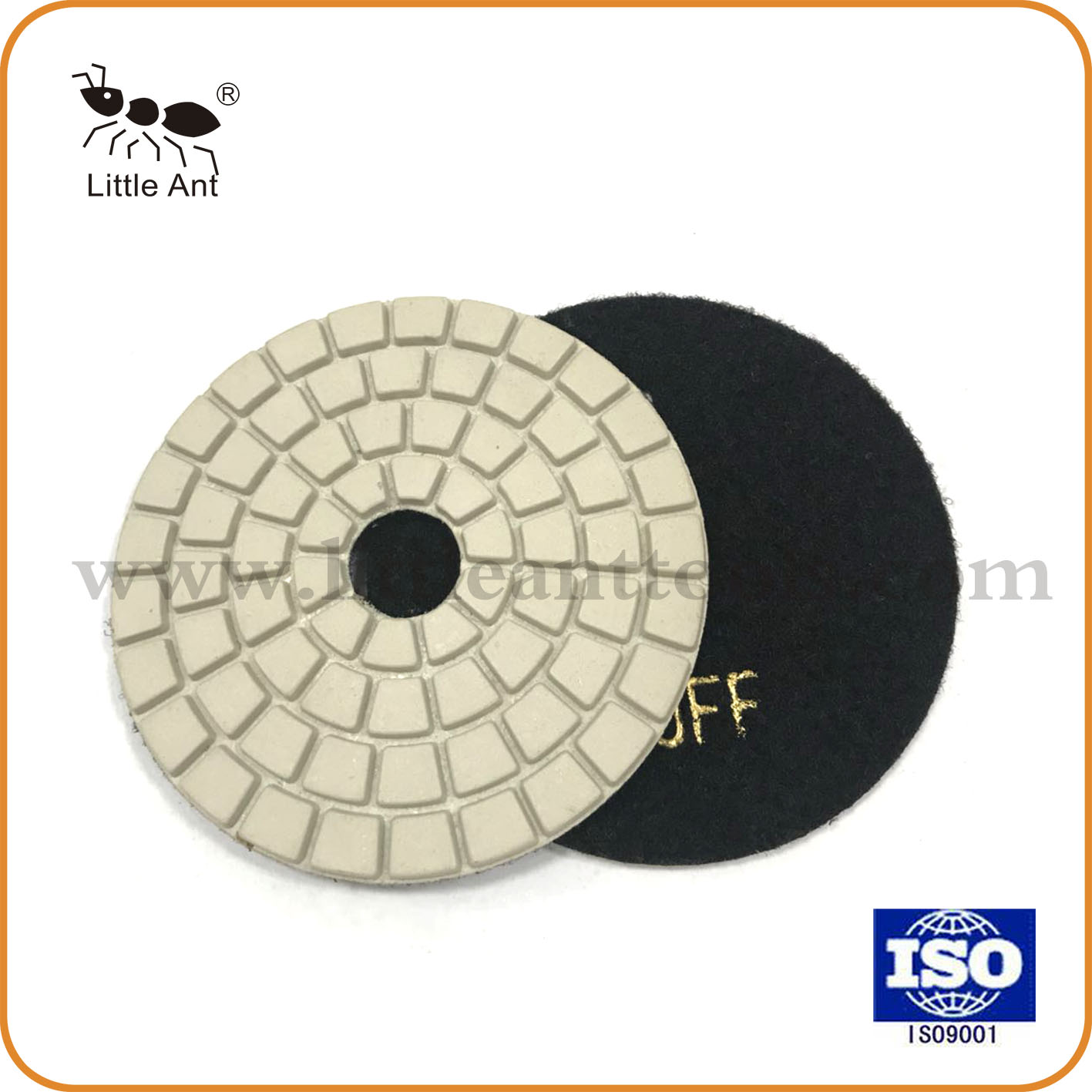 LITTLE ANT Square BUFF Wet Polishing Pads White Or Black for Stone Concrete Air & Electric Polisher 