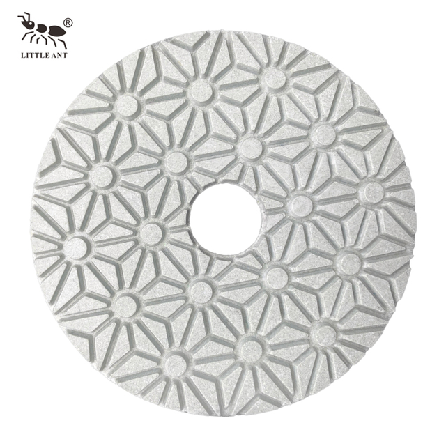 LITTLE ANT 3 Or 4 Steps Flower Model Diamond Wet Polishing Pad Flexible for Stone Marble Granite Terrazzo Limestone Concrete