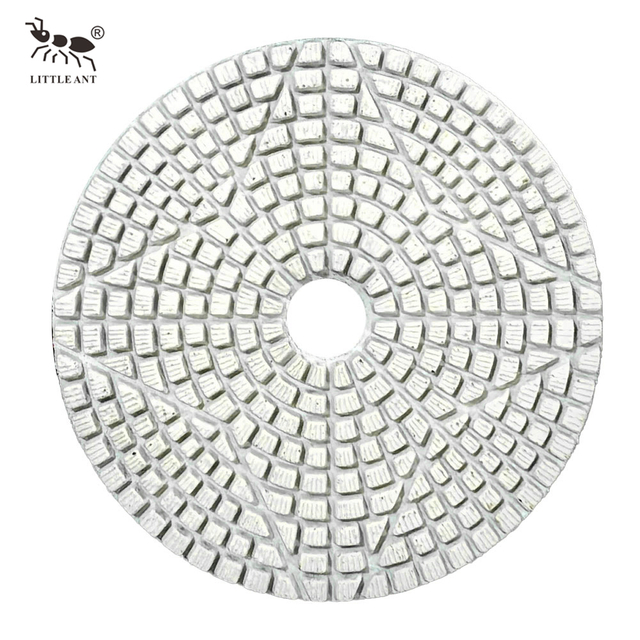 LITTLE ANT 3-Step Quadrilateral 4 Point Star Diamond Wet Polishing Pad Flexible for Stone Marble Granite Terrazzo