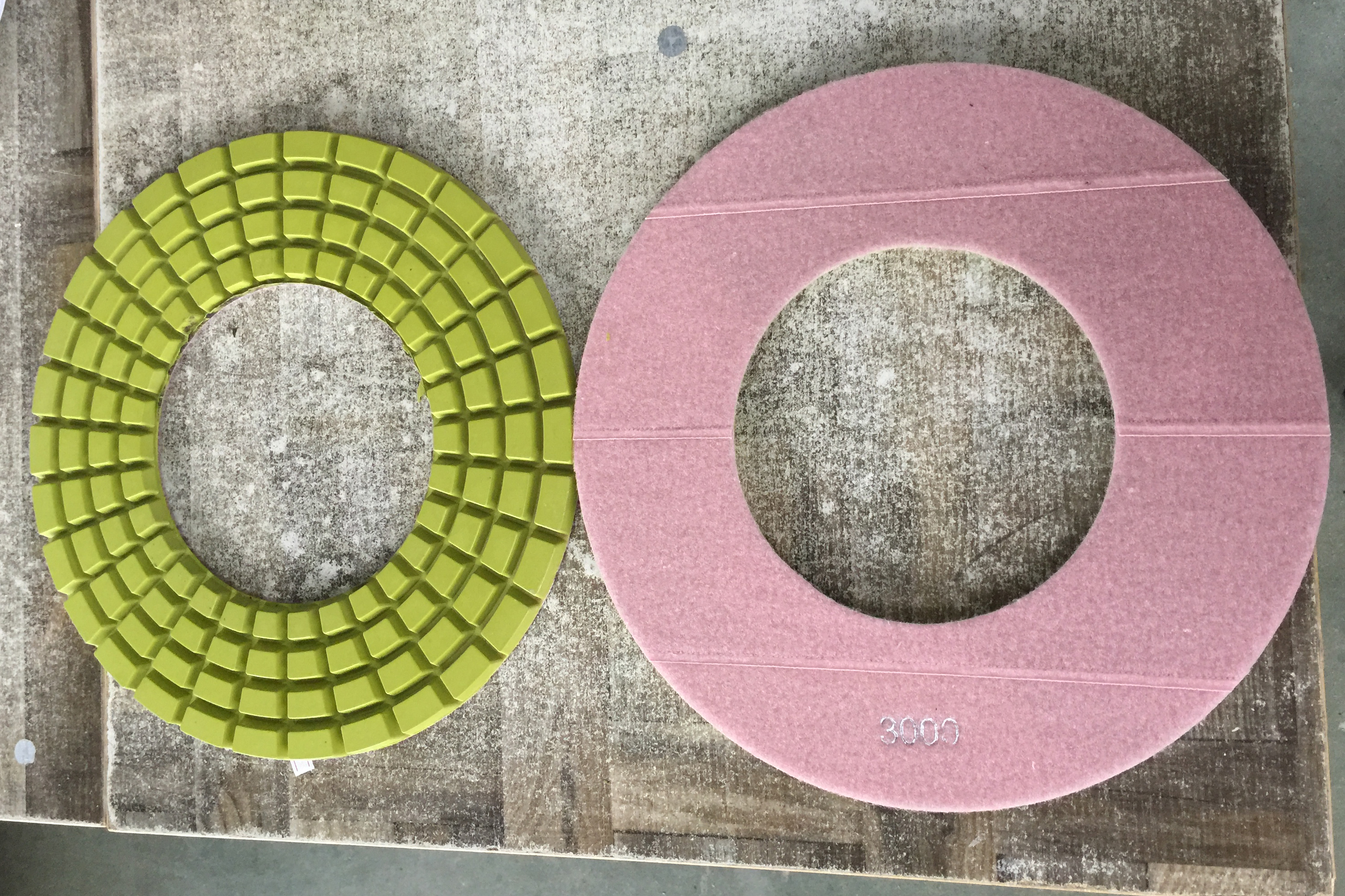LITTLE ANT 320mm Resin Floor Polishing Pad Big Hole 4 Row for Power Tool Granite Marble Terrazzo Quartz