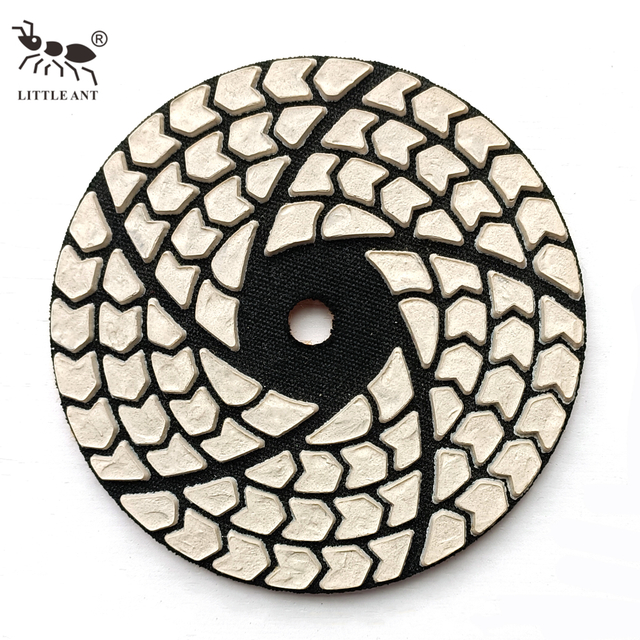 LITTLE ANT 4 Inch Dry Diamond Polishing Pad for Marble Granite Hand Polisher Portable Grinder