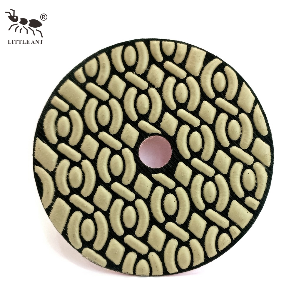 LITTLE ANT 4inch 100mm Dry Polishing Pad for Sandstone Granite Marble Terrazzo Quartz