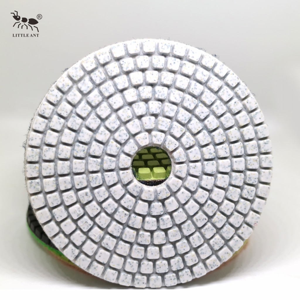 LITTLE ANT Best Seller Square Wet Polishing Pad 3" 4" 5“ 6” 8“ Inch Less Dust for Concrete Stone