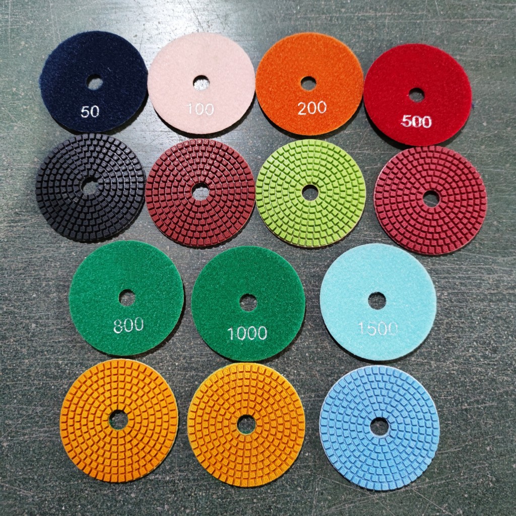 LITTLE ANT Spot Mould 4inch Wet Polishing Pads for Marble Terrazzo Granite Stone Less Dust High Sharpness
