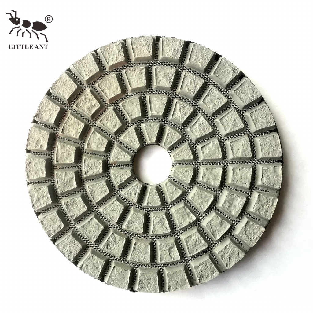LITTLE ANT New Process 3-step Dry Diamond Pad for Floor Polishing Heat Dissipation Metal Nest Between
