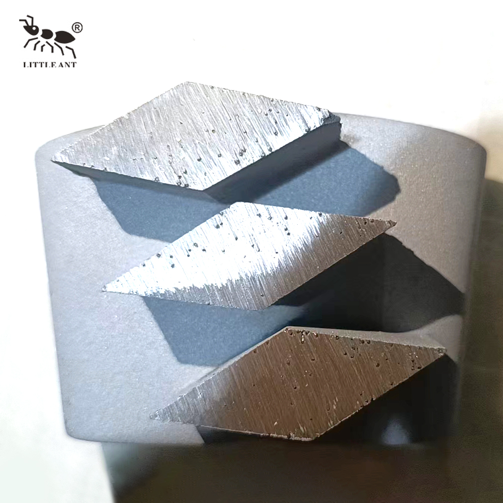 LITTLE ANT Rhomboid Diamond Segmented HTC Floor Metal Diamond Grinding Plate Trapezoid for Machine