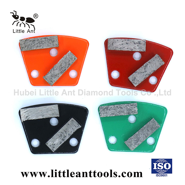 LITTLE ANT Disco De Corte Manufacturing Diamond Grinding Plate for Concrete Solid Medium Soft 2 Bar Segments Trapezoid