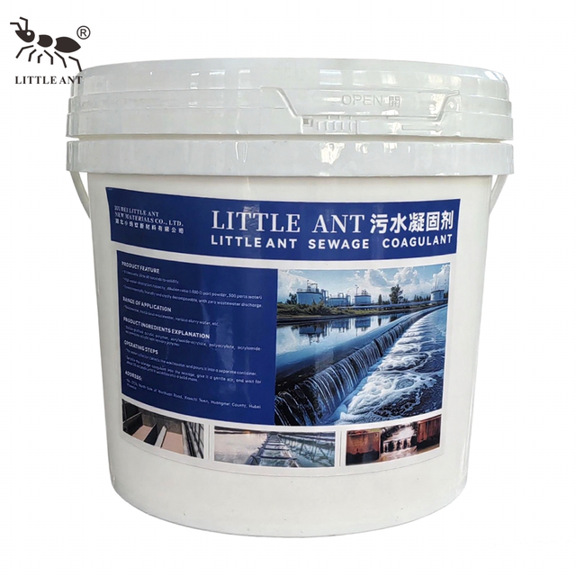LITTLE ANT Sewage Solidifying Agent Wastewater Coagulant Powder for Stone Polishing Sludge and Water Treatment